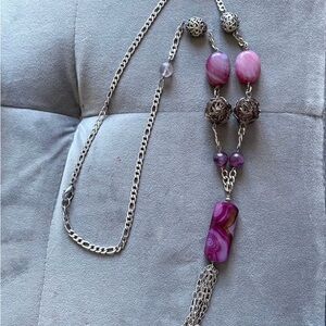 Elegant Purple Agate  Necklace